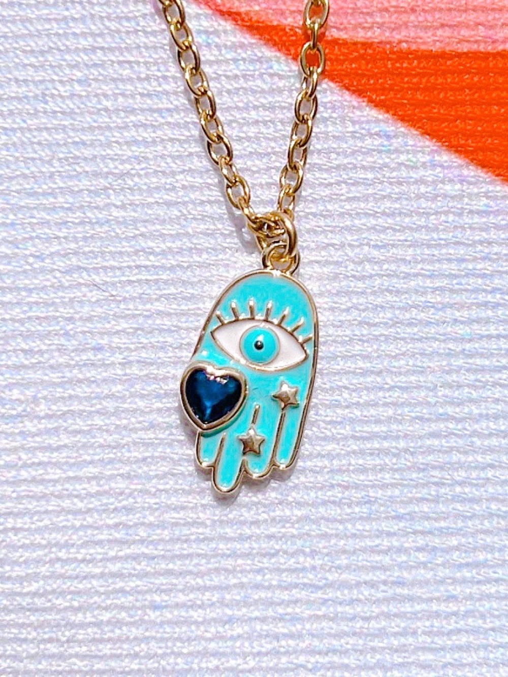 Blue Hamsa Necklace